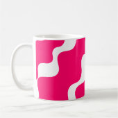 Rosa-weiße Wellenmuster Kaffeetasse (Links)