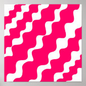 Rosa-weiße Wellenmuster Poster (Vorne)