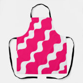 Rosa-weiße Wellenmuster Schürze (Vorderseite)