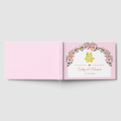 Rosa weißer Blumenbogen Chinesische Hochzeit Doppe Gästebuch (Voll)
