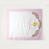 Rosa weißer Blumenbogen Chinesische Hochzeitslands Wandteppich (Vorderseite (Horizontal))