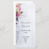 Rosa Weißer Blumenkohl Hochzeitsfeier Programm (Vorne/Hinten)