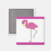 Rosa weißer Flamingmagnet Magnet (Vorderseite/Rückseite)
