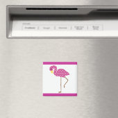 Rosa weißer Flamingmagnet Magnet (In Situ (Geschirrspüler))