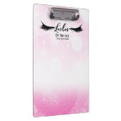 Rosa Weißer Glitzer Sparkassen Personalisiert Klemmbrett (Rechts)