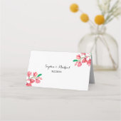 Rosa weißer Hochzeitstisch Platzkarte (Rückseite)