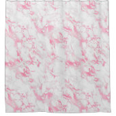 Rosa weißer Marmor Duschvorhang (Vorderseite)