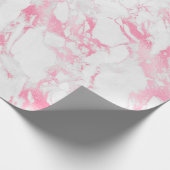 Rosa weißer Marmor Geschenkpapier (Ecke)