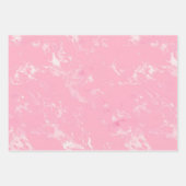 Rosa weißer Marmor Geschenkpapier Set (Vorderseite 3)