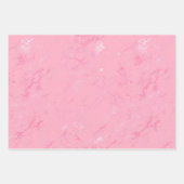 Rosa weißer Marmor Geschenkpapier Set (Vorderseite 2)
