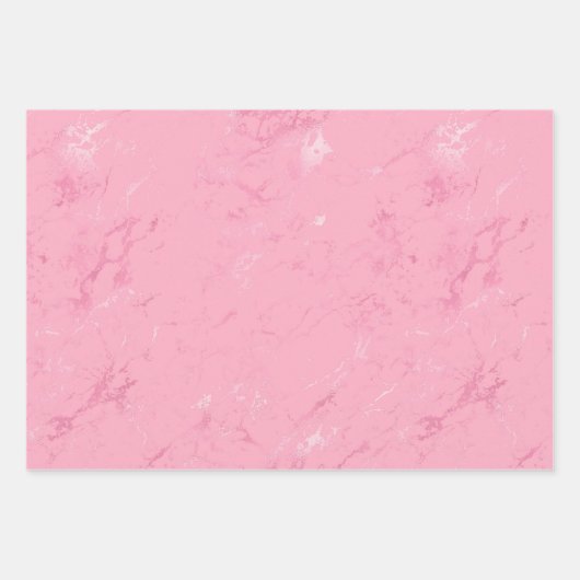 Rosa weißer Marmor Geschenkpapier Set (Vorderseite 2)