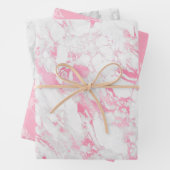 Rosa weißer Marmor           Geschenkpapier Set (Beispiel)