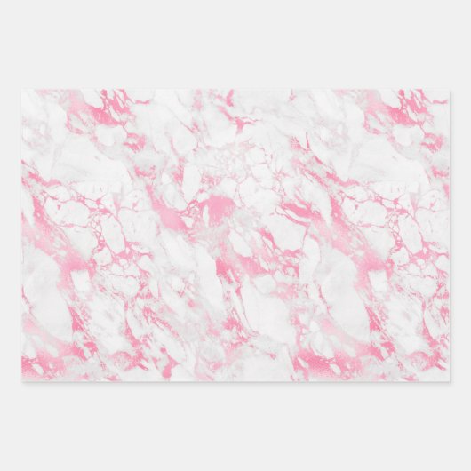 Rosa weißer Marmor           Geschenkpapier Set (Vorderseite)