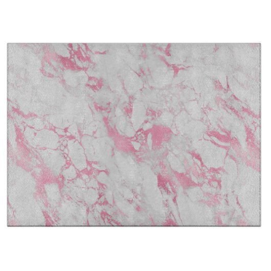 Rosa weißer Marmor               Schneidebrett (Vorderseite)