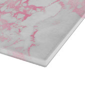 Rosa weißer Marmor               Schneidebrett (Ecke)