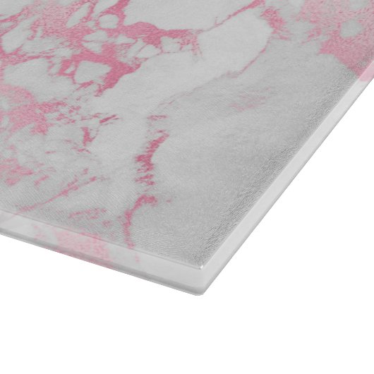 Rosa weißer Marmor               Schneidebrett (Ecke)