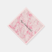 Rosa weißer Marmor Serviette (Ecke)