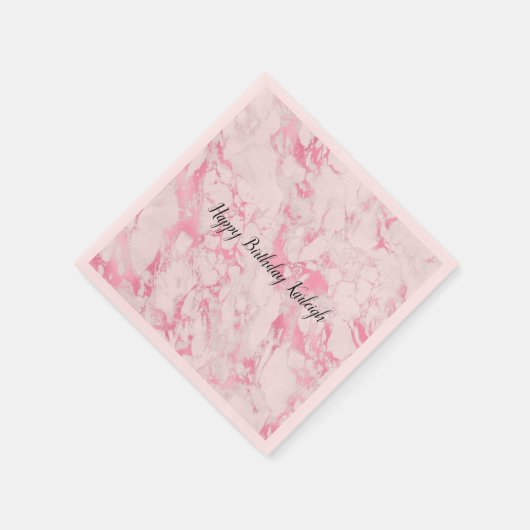 Rosa weißer Marmor Serviette (Ecke)