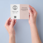 Rosa Weißer Werbeunternehmen-Logo QR-Code Flyer (Gruppe)