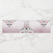 Rosa weißes Blumenwasser Etikett (Einzelnes Label)