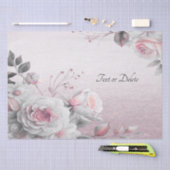 Rosa weißes Blumenzwirn Seidenpapier (Handwerk)