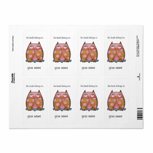 Rosa Weißes Buchzeichen (Vorne)