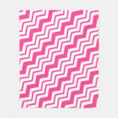 Rosa-weißes Chevron-Zickzack-Musterdesign  Fleecedecke (Vorderseite)