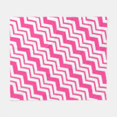 Rosa-weißes Chevron-Zickzack-Musterdesign  Fleecedecke (Vorderseite (Horizontal))