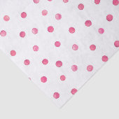 Rosa weißes Confetti-Punkt-Muster Seidenpapier (Ausschnitt)