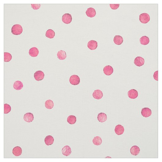 Rosa weißes Confetti-Punkt-Muster Stoff (Muster)