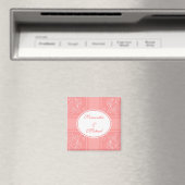 Rosa-weißes Design Magnet (In Situ (Geschirrspüler))
