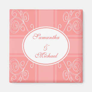 Rosa-weißes Design Magnet