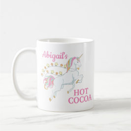 Rosa Weißes Einhorn Hot Cocoa Kaffeetasse