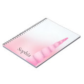 Rosa Weißes Einhorn Notizblock (Linke Seite)