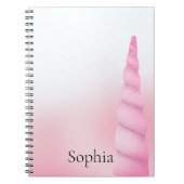 Rosa Weißes Einhorn Notizblock (Vorderseite)