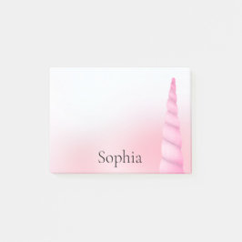 Rosa Weißes Einhorn Post-it Klebezettel