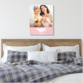 Rosa weißes Foto Collage Geschenk Glücklichen Mutt Leinwanddruck (Insitu (Schlafzimmer))