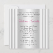 Rosa Weißes Foto Quinceanera Einladung (Rückseite)