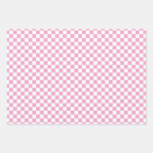 Rosa, weißes, gekreuztes Muster Geschenkpapier Set (Vorderseite 3)