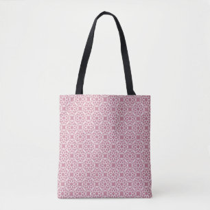 Rosa weißes geometrisches nahtloses Muster Tasche