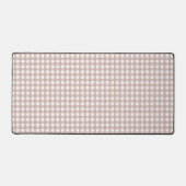 Rosa-weißes Gingham-Muster Schreibtischunterlage (Vorderseite)