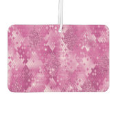 Rosa, weißes, glänzendes Leopard Autolufterfrischer (Rückseite)