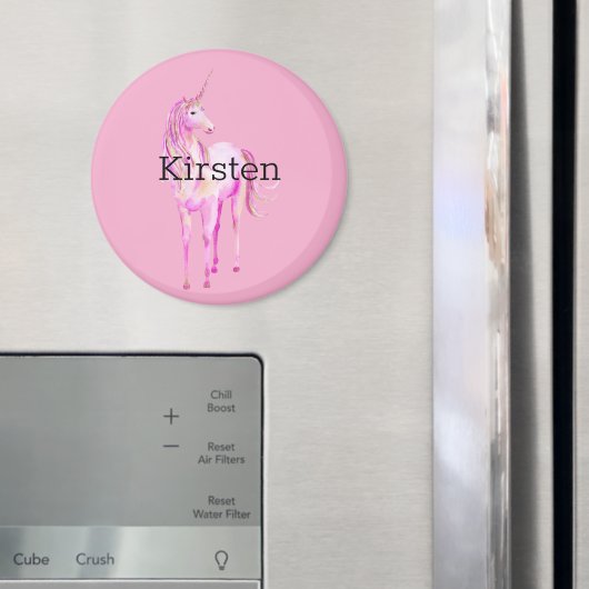 Rosa Weißes Gold Einhorn Magnet (In Situ (Kühlschrank))