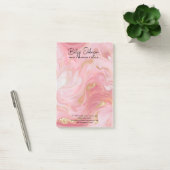 Rosa, weißes Gold marmoriert Post-it Klebezettel (Büro)