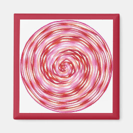 Rosa Weißes Heilrad Magnet