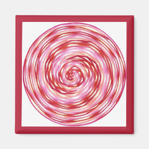 Rosa Weißes Heilrad Magnet