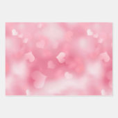 Rosa Weißes Herz Geschenkpapier Set (Vorderseite)