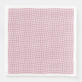 Rosa weißes Karo-Karo-Nahtloses Muster Serviette