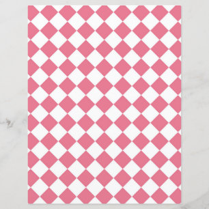 Rosa Weißes Karton-Schachbrett-Flachpapier