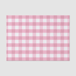 Rosa-weißes klassisches Gingham-Muster Seidenpapier